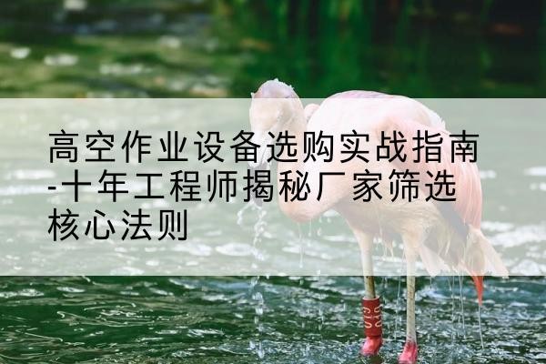 周村剪叉式升降机厂家-高空作业设备选购实战指南-十年工程师揭秘厂家筛选核心法则