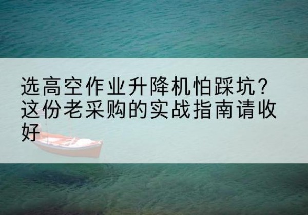 周村高空作业升降机厂家推荐-选高空作业升降机怕踩坑？这份老采购的实战指南请收好